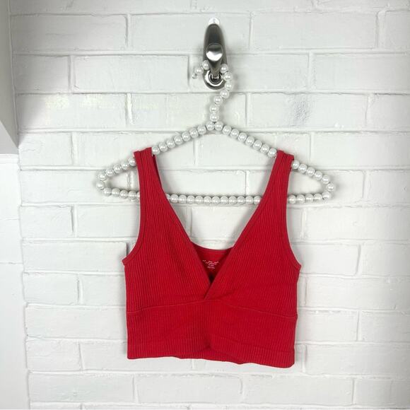 Urban Outfitters Out From Under Red Ribbed Bralette Size M/L - Picture 2 of 8
